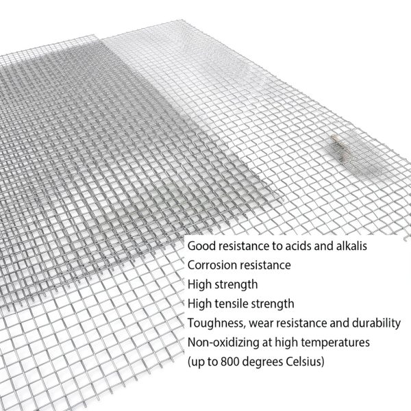 5 Mesh Stainless Steel Screen 12x24 2 Pack Heat Resistant Rust Free-3